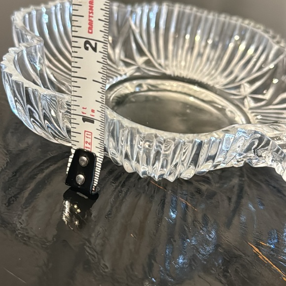 Vintage Shamrock Clover Leaf Candy Nut Trinket Dish Clear Glass - Picture 6 of 6